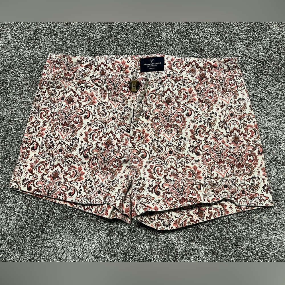 American Eagle Outfitters Pink Paisley Shorts